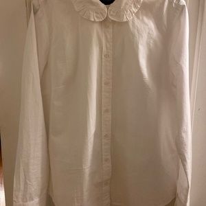 J Crew Ruffle Collar Shirt